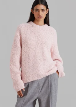 The Frankie Shop Vilo Boucle Sweater Pink Best