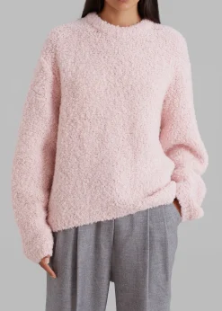 The Frankie Shop Vilo Boucle Sweater Pink Best