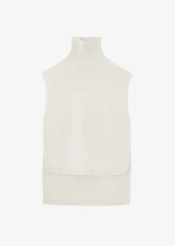 The Frankie Shop Vira Sleeveless Knit Turtleneck Oat Online