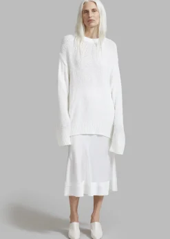 The Frankie Shop Vosgi Silky Skirt White