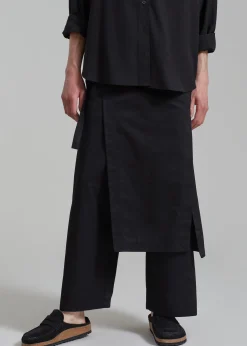 The Frankie Shop Watts Wrap Pants Black Discount
