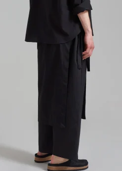The Frankie Shop Watts Wrap Pants Black Discount