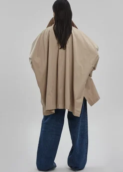 The Frankie Shop Yviche Poncho Jacket Camel New