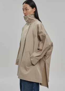 The Frankie Shop Yviche Poncho Jacket Camel New