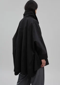 The Frankie Shop Yviche Poncho Jacket Black Outlet