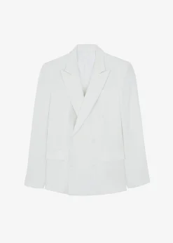 The Frankie Shop Zia Covered Buttons Blazer White Discount