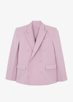 The Frankie Shop Zia Covered Buttons Blazer Pink Clearance