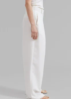 The Frankie Shop Zia Pintuck Trousers White Outlet